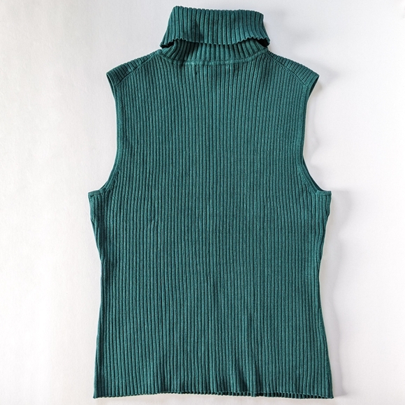 Vintage Knit Silk Blend Sleeveless Turtleneck - Picture 3 of 6
